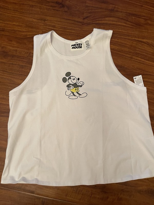 Women’s Tank Size 1x, Disney Parks, Mickey, White, Spring, Summer, Merch
