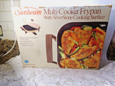 SUNBEAM MULTI COOKER ELECTRIC FRY PAN SILVERSTONE COOKING SURFACE