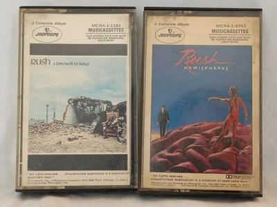 HEMISPHERE & A FAREWELL TO KNIGS Vtg 80s Rush Cassette Tapes Lot Of 2 TESTED A++