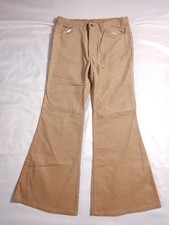 NWT Vintage 1970s LEVI'S 684 Tan Bell Bottom Cords Corduroy Pants Size 38 X 32