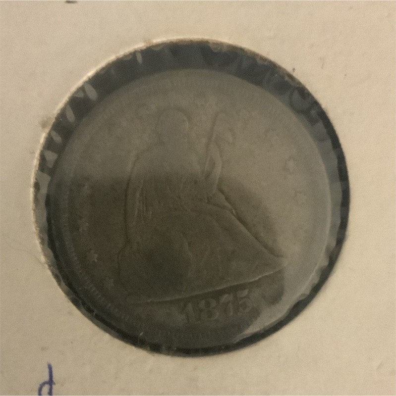 1875-S San Francisco US 20C Twenty Cent Piece Silver Coin Uncertified