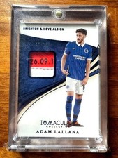 2020 Panini Immaculate Adam Lallana Boot Patch 19/19 Brighton Soccer Card F/S