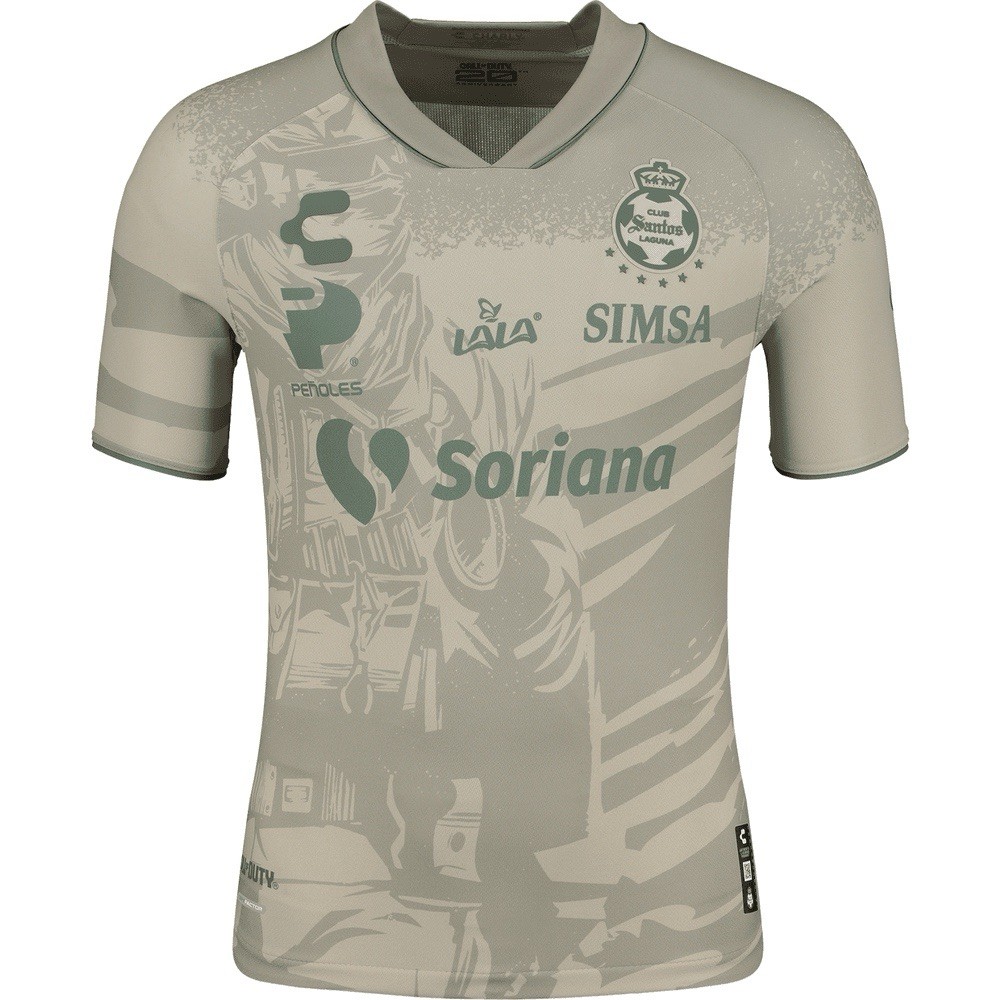 Charly Men's Club Santos Laguna Liga MX Third Kit Call Of Duty Jersey 23/24 MED