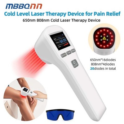 Handheld Cold Laser Therapy Device 650nm 808nm for Pain Relief Home Daily Use