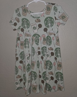 Wei Wei Starbucks Toddler Girls Short Sleeve Bamboo Dress Size 3T NWOT