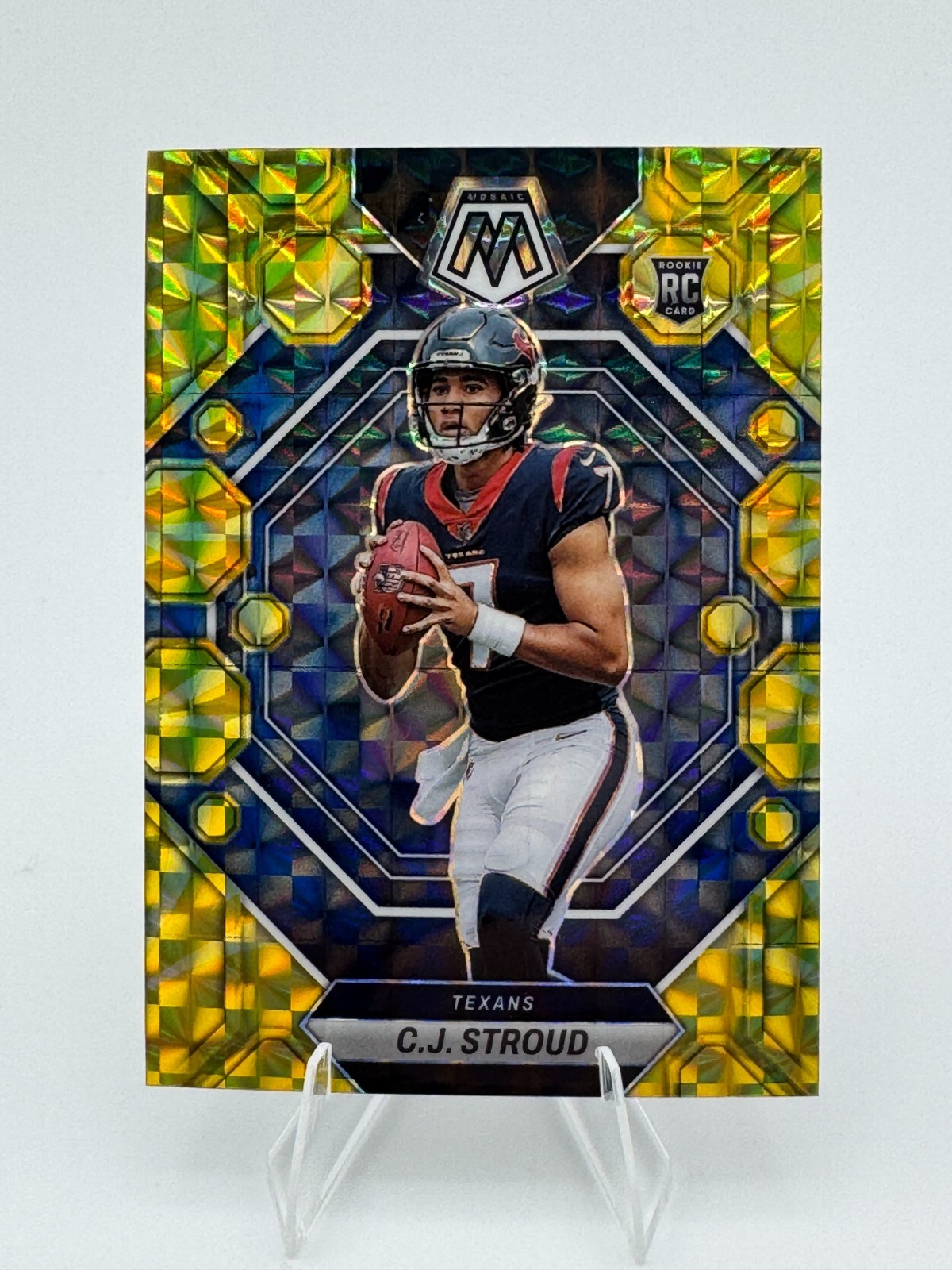 2023 Panini Mosaic - Rookies C.J. Stroud #292 Reactive Yellow Mosaic Prizm (RC)