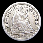 1857-O Seated Liberty Half Dime Silver ---- Stunning Condition Coin ---- #302U