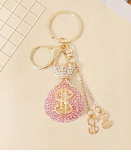 Rhinestone Money Bag Keychain Bag / Purse Charm / Backpack Key Chain Choose