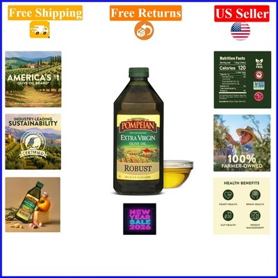 68oz Unisex Robust Extra Virgin Olive Oil, Cold Pressed, Polyphenols