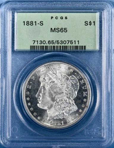 1881-S Morgan Dollar PCGS MS65 - Very Attractive Gem in OGH