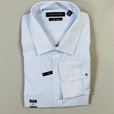 Tommy Hilfiger Men's Flex Essentials Slim-Fit Dress Shirt Blue 17.5 36-37 85