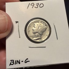 1930  Mercury (Winged Liberty Head) Silver Coinage Dime