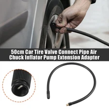 50cm Car Threaded Tire Inflator Extension Hose Chuck Adapter Tire Valve Pipe