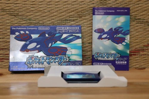 Pocket Monster Sapphire w/box manual Nintendo Gameboy Advance GBA VG!