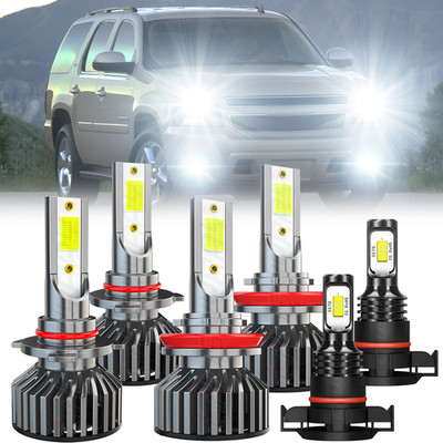 Combo LED Headlight + Fog Light Bulbs Kit Fit Jeep Grand Cherokee 2011 2012 2013