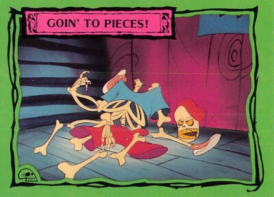 Beetlejuice 1990 Trading Card #55 Going to Pieces