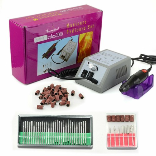 Profi Nagelfräser Set Nagel Fräser Maniküre Pediküre Nailart Nails 30000 U/Min