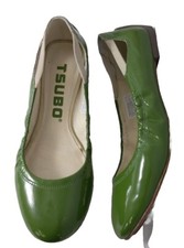 Scarpe TSUBO 6,5 $120 Roana Flat Ballet Patent verde muschio