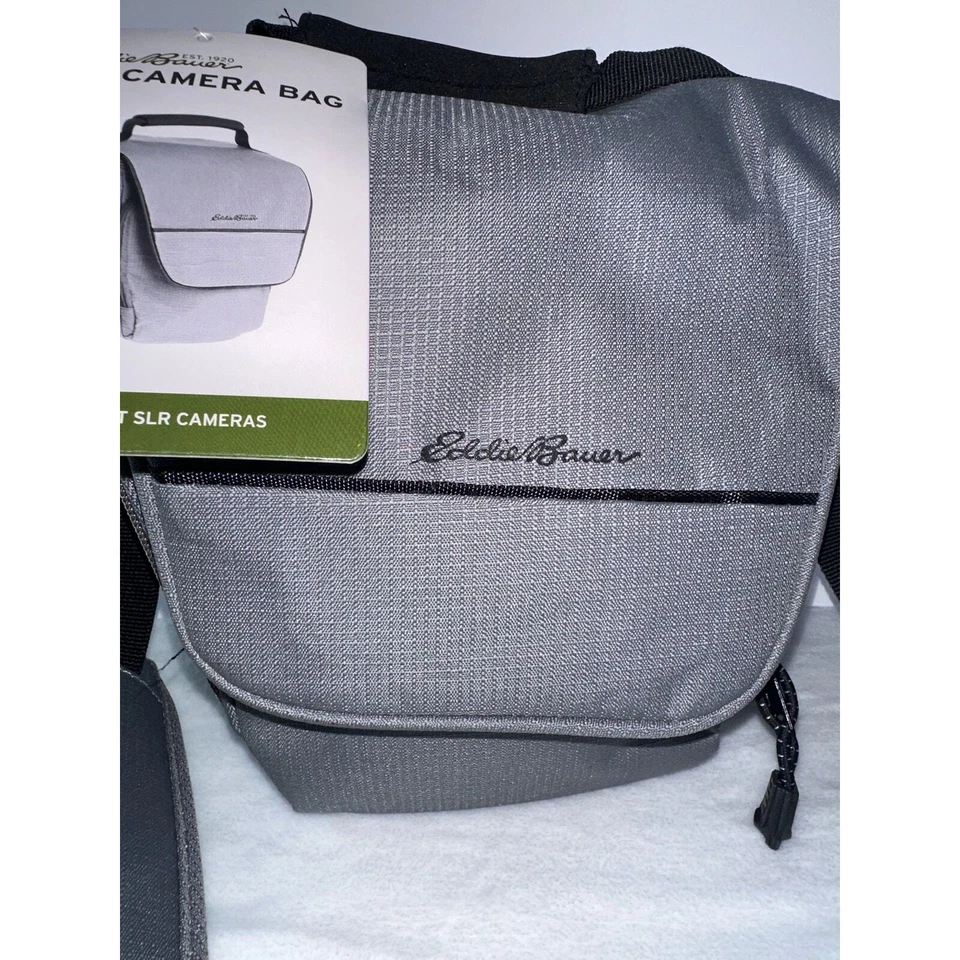 Bolso para cámara SLR Eddie Bauer gris y negro nuevo con etiquetas Foto 3 de 4