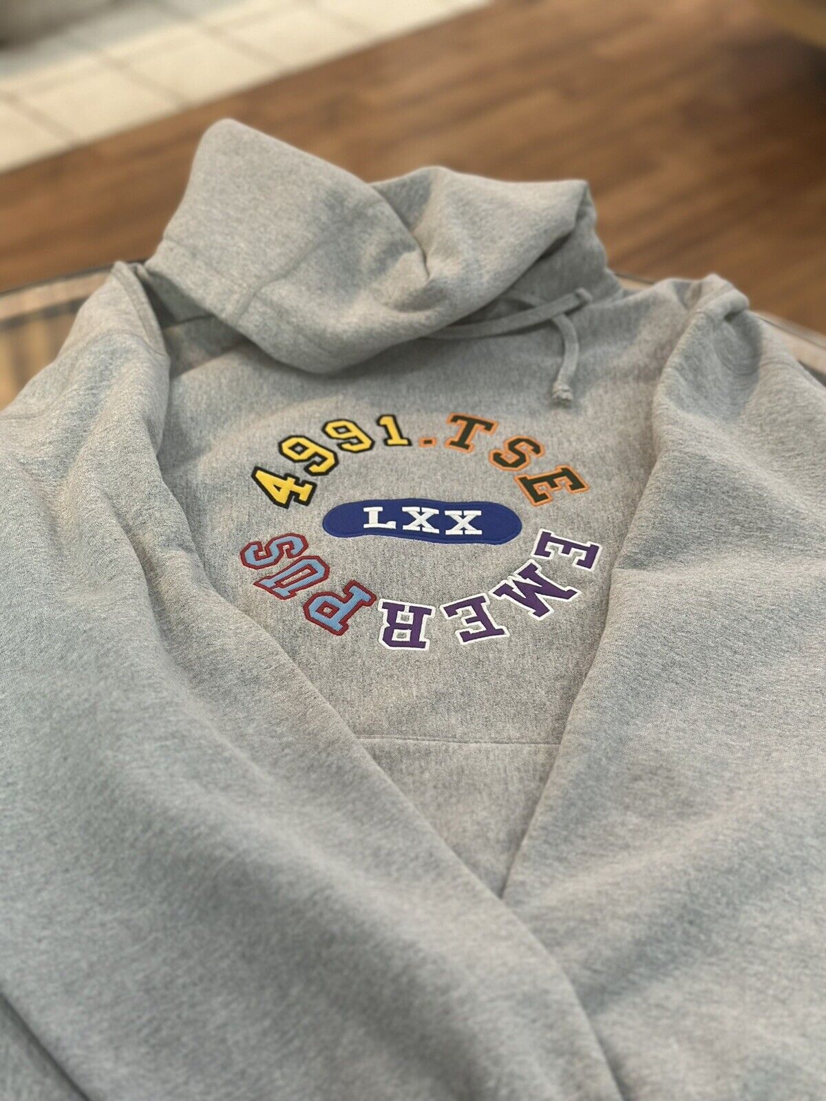 Heather Grey Reverse Supreme Hooded Sweatshirt Size 2XL SS23