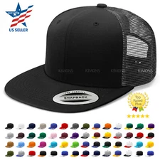 Snapback Hat Blank Flat Baseball Cap Trucker Plain Men Hip Hop Army Mesh CS