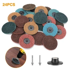 27PCS 3" Roll Lock Sanding Disc Set 1/4" Shank for Drill Die Grinder Rotary Tool