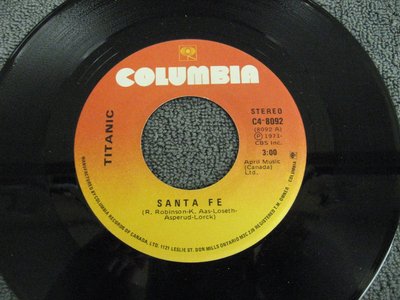 Titanic santa fe / half breed - 45 Record Vinyl Album 7''