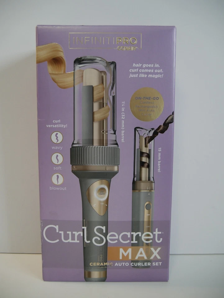 Conair Infiniti Pro Curl Secret Max Ceramic Auto Curler Set of x2 curlers