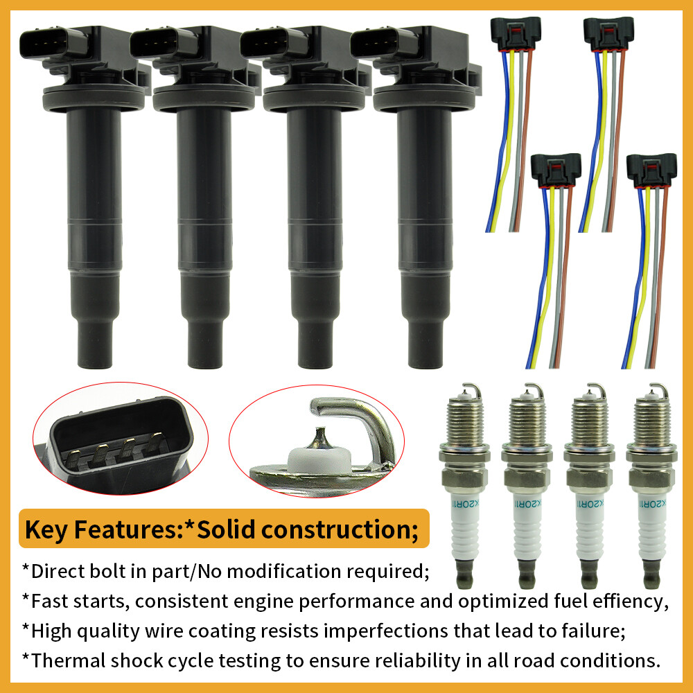 Ignition Coil Spark Plug for 20012010 Toyota Yaris Prius XA XB Echo 1