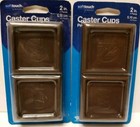 Furniture Caster Cups 2" Square pack of 2 SoftTouch NEW Lot of 2 