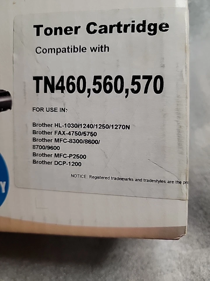 TallyGenicom Replacement Print Toner TN460, 560, 570 Black - Image 2 of 4