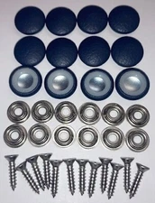 25 Dura Snap Upholstery Buttons Navy Blue Choice Of Size And Screws