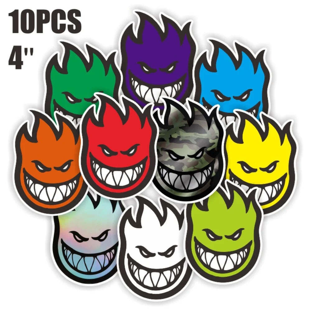 10Pcs Funny Spitfire Street Graffiti Skateboard Style Cool Bigger Stickers for P