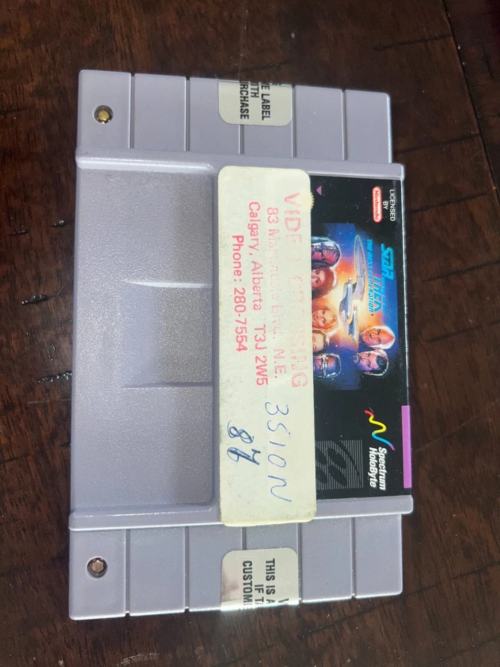 Star Trek: The Next Generation - Future's Past (SNES, 1994) CIB MANUAL RIPPED - Image 4 of 4