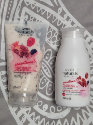 Avon Joghurt Berry Body Lotion und Peeling Naturkosmetik. Duft: frisch/fruchtig