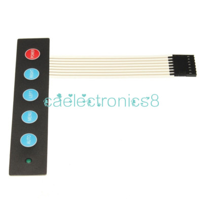 1x5 Matrix Array 5 Keys Membrane Switch Control Keypad Keyboard For Arduino CA