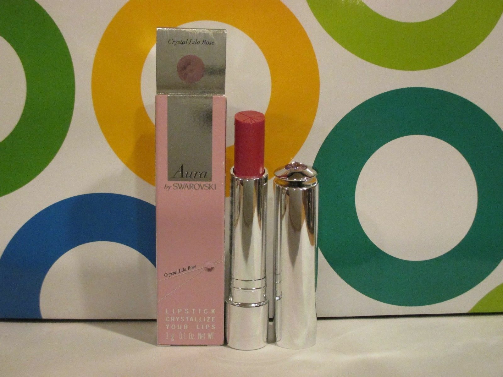 Swarovski Crystallize Your Lips Lipstick in Crystal Lila Rose 0.1 oz Boxed