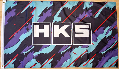 HKS Fahne Flagge STI Supra Yaris GT86 Civic Chaser Skyline GTR 370Z 350Z EVO GTT