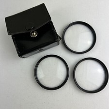Prinz 55 mm close-up lens filters in leather case, No. 1,2,  3 SET VTG