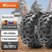 Set 2 10Ply 30X10.00R14 ATV UTV Tires 30x10x14 All Terrain Heavy Duty SXS Tyres