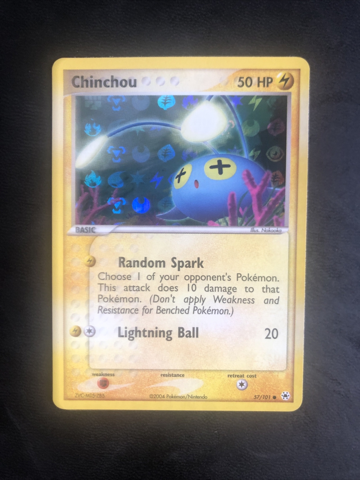 Pokemon 2004 EX Hidden Legends 57/101 Chinchou Reverse Holo NM