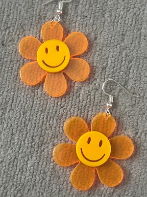 KAUFEN SIE 2 ERHALTEN SIE 1 GRATIS Blume & Happy Face Ohrringe Floral Rose Gänseblümchen Tulpe Sonnenblume