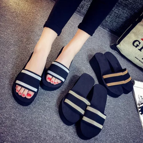 Sandalias de plataforma de cuña de verano para mujer Chanclas Sandalias planas Informales Zapatos de playa - Imagen 2 de 11