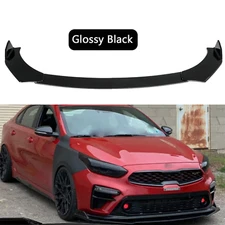 For Kia Forte GT Line 2010-2021 Front Bumper Lip Spoiler Splitter Glossy Black