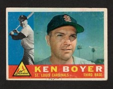1960 Topps #485 Ken Boyer Baseball St. Louis Cardinals Vintage Originals