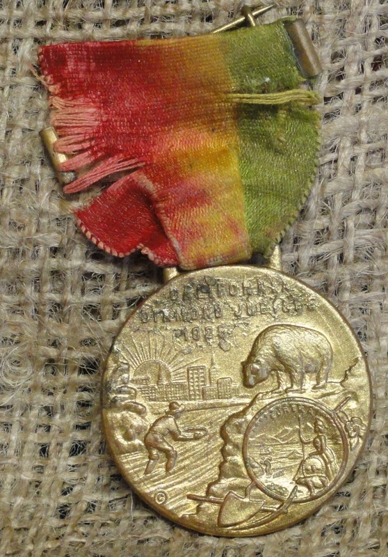 SCARCE 1925 California Diamond Jubilee Medal - Type 1
