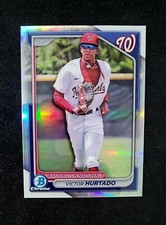 2024 Bowman Draft Chrome Victor Hurtado Prospect Refractor #BDC-168 Nationals