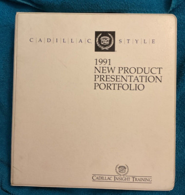 1991 Cadillac New Product Data Dealer Presentation Portfolio Book Original Sales