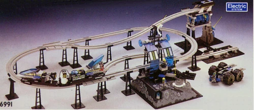 LEGO Space: Vintage 1994 Unitron Monorail Transport Base (6991) Incomplete