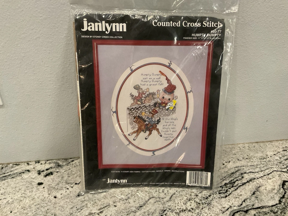 Kit Point De Croix Janlynn Humpty Dumpty #80-77 Complet - Occasion - Compté
